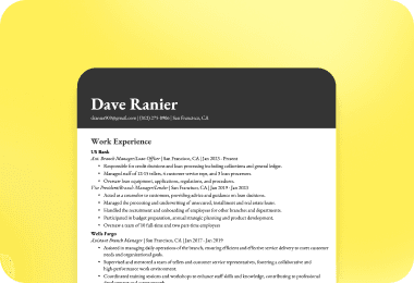 Preview of a resume tailored by Earn Better